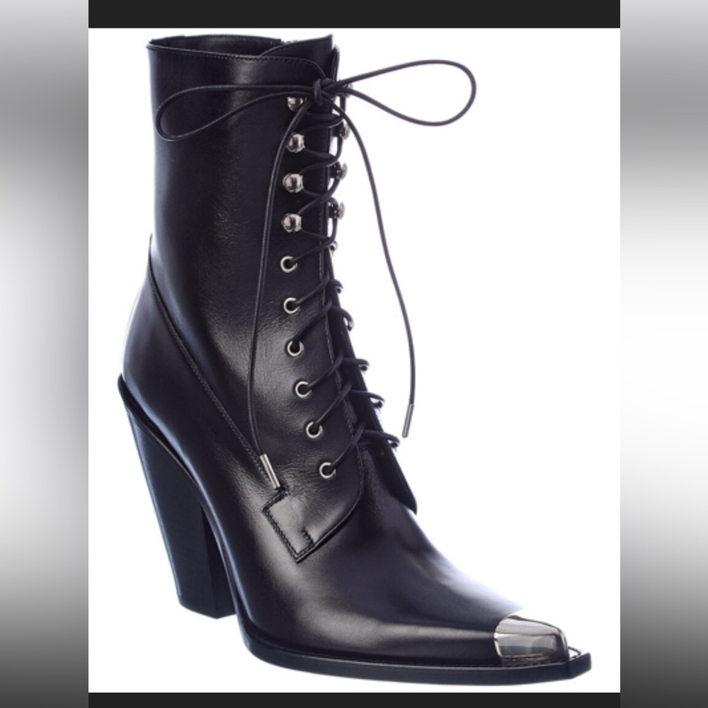 MICHAEL KORS Collection RADCLIFFE RUNWAY Leather Boots Sz 39.5 NIB - Picture 4 of 9